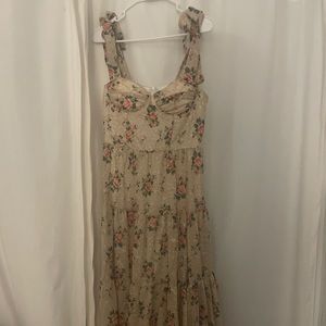 Maxi Length Floral Formal Dress